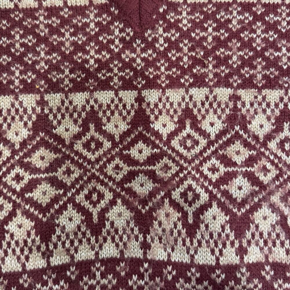 Vtg 1970's Knit V-neck Sweater Men's Grandpa Ski Preppy M - Picture 9 of 9